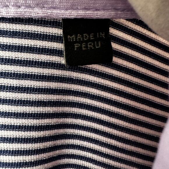Greyson Saranac Polo Performance Golf Resort Striped Purple Mens XL Short Sleeve - Picture 8 of 11